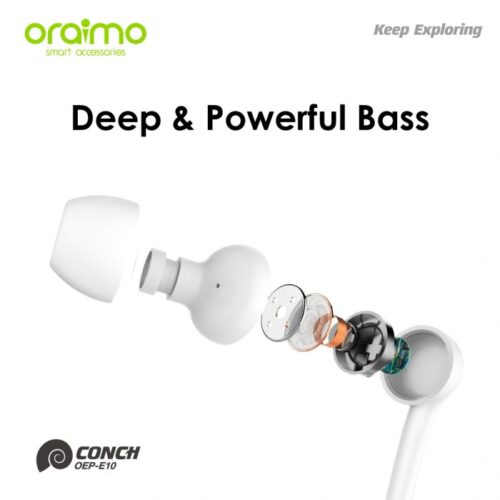 Oraimo Écouteurs Intra-auriculaires Filaires avec Micro – Image 3
