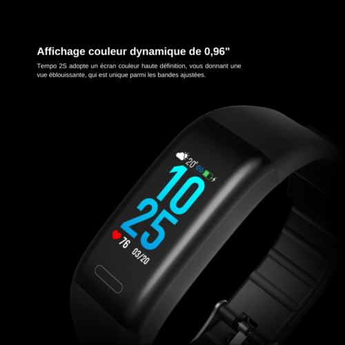 Oraimo Tempo 2S - Bracelet Connecté Étanche IP67 avec Suivi d’Activité et Moniteur Cardiaque 24/7 pour le Fitness – Image 2