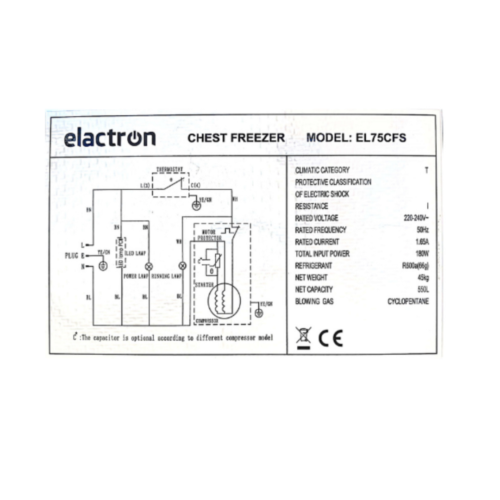 Elactron Congélateur Horizontal EL75CFS - 550L – Image 6