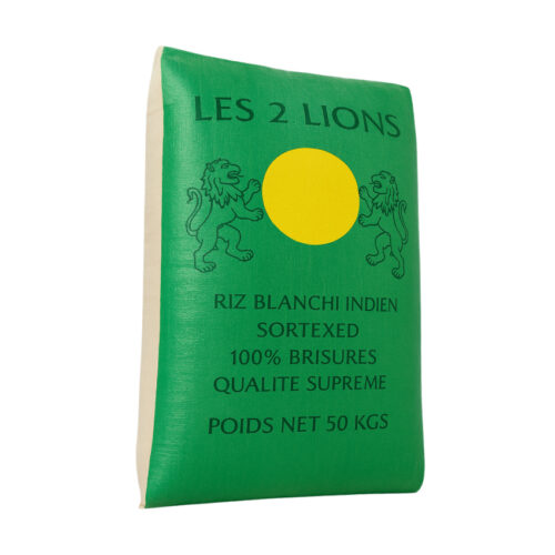 RIZ BLANC INDIEN DÉCORTIQUÉ 2 LIONS 100%BRISE 50KG