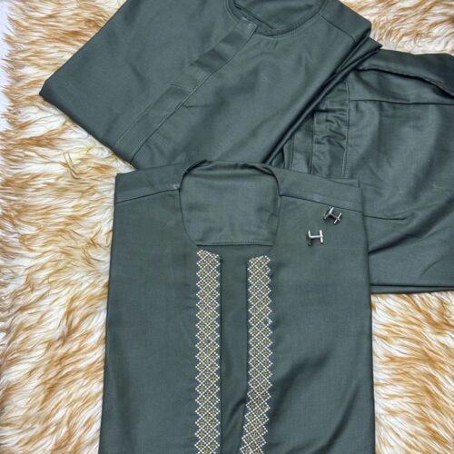 Ensemble 3 Pièces Fil à Fil Coton Style Diomaye