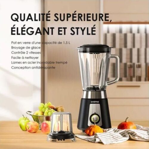 Oraimo SmartBlender - Mixeur Broyeur - Mélangeur - Écrase Glace en Verre 1,5L - OH-B1 – Image 2