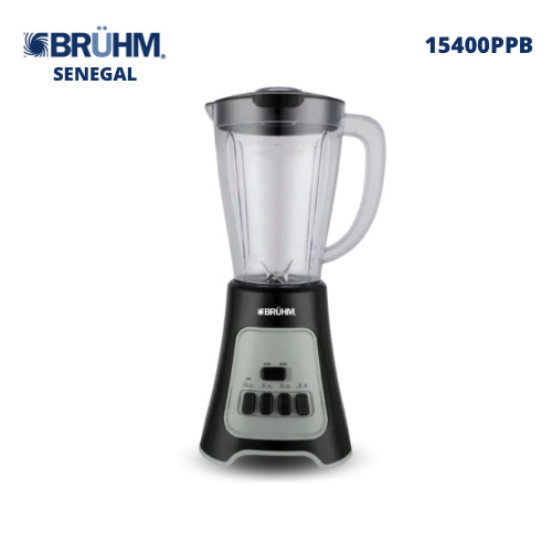 Bruhm Mixeur Blender 1,5 Litres - 2 en 1 - 400w - BBP-15400PPB - Garantie 12 mois