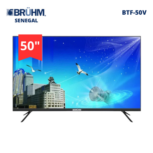 Brühm TV 50 Pouces - Ultra HD - Sans Cadre - Web Smart OS - BTF-50V - Garantie 12 mois