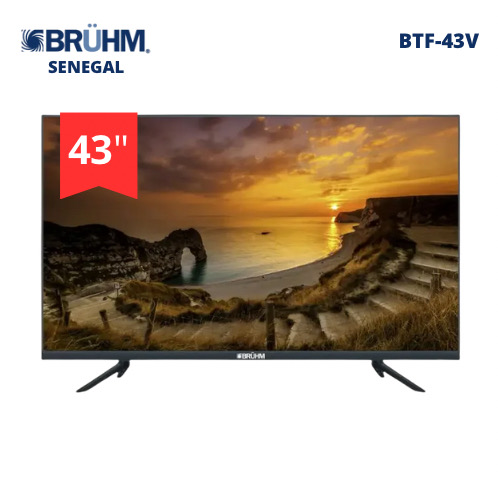 Brühm TV 43 Pouces - Full HD - Sans Cadre - Smart VIDAA - BTF-43V - Garantie 12 mois